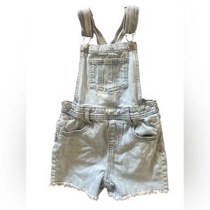 Light Blue Denim Overalls-girls